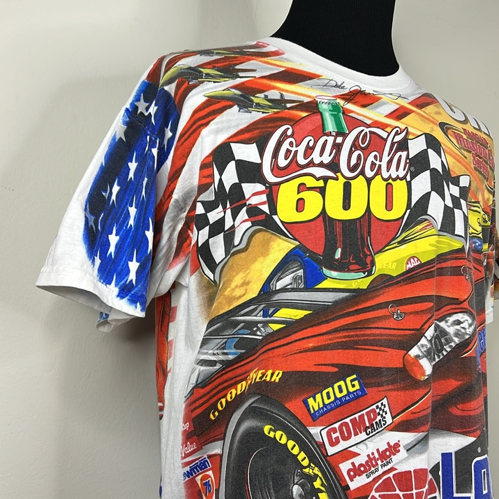 HASE AUTHENTICS Nascar Charlotte Signed Dale Earnhardt Tee M - Picture 2 of 11